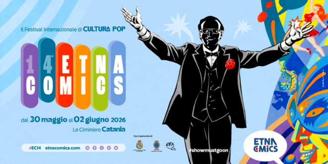 Etna Comics 2026 manifesto ufficiale Pippo Baudo Carpinteri